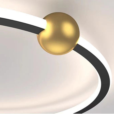 Plafonnier LED rond minimaliste moderne en fer et silicone pour chambre 