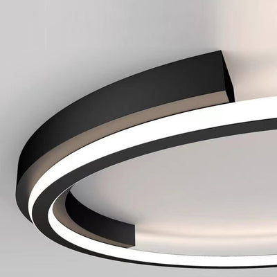 Plafonnier LED rond minimaliste moderne en fer et silicone pour chambre 