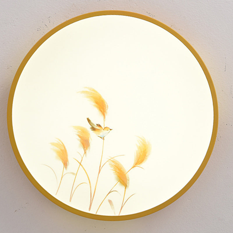 Moderne minimalistische Macaron süße runde Eisen Acryl LED Deckenleuchte für Schlafzimmer 