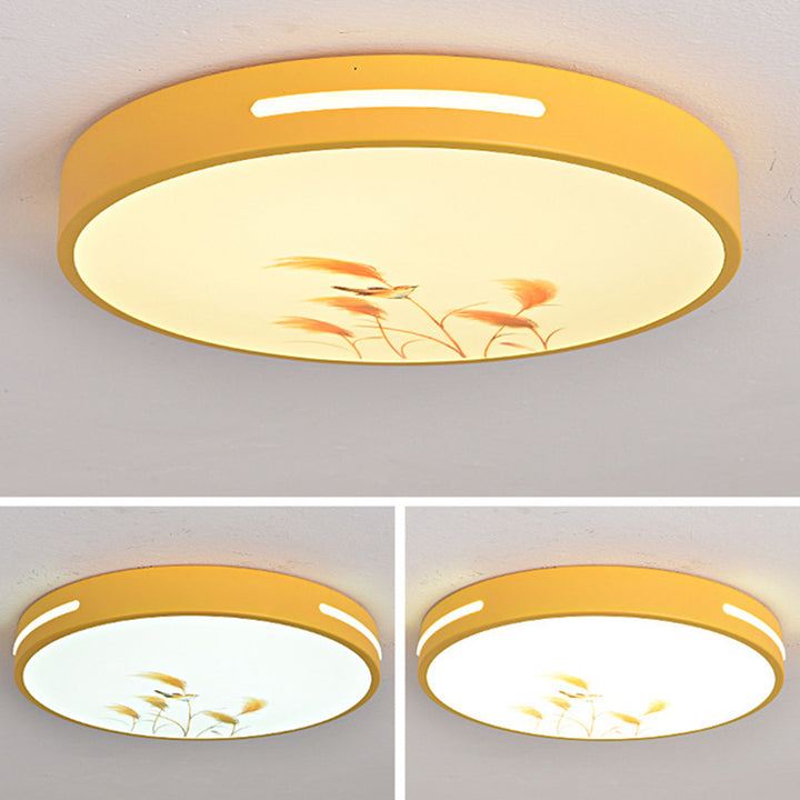 Moderne minimalistische Macaron süße runde Eisen Acryl LED Deckenleuchte für Schlafzimmer 
