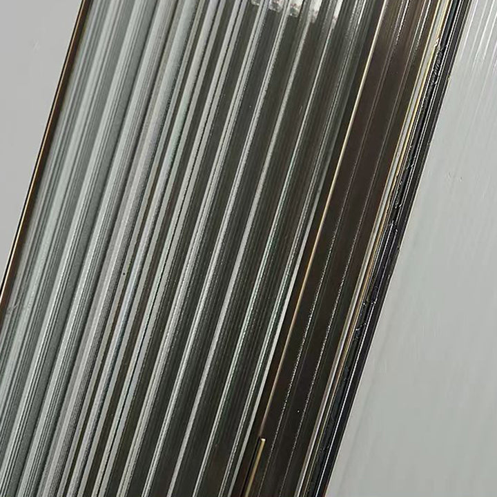 Traditionelle chinesische wasserdichte rechteckige Kupfer-Glas 1/2 Licht Wandleuchte für den Außenbereich 