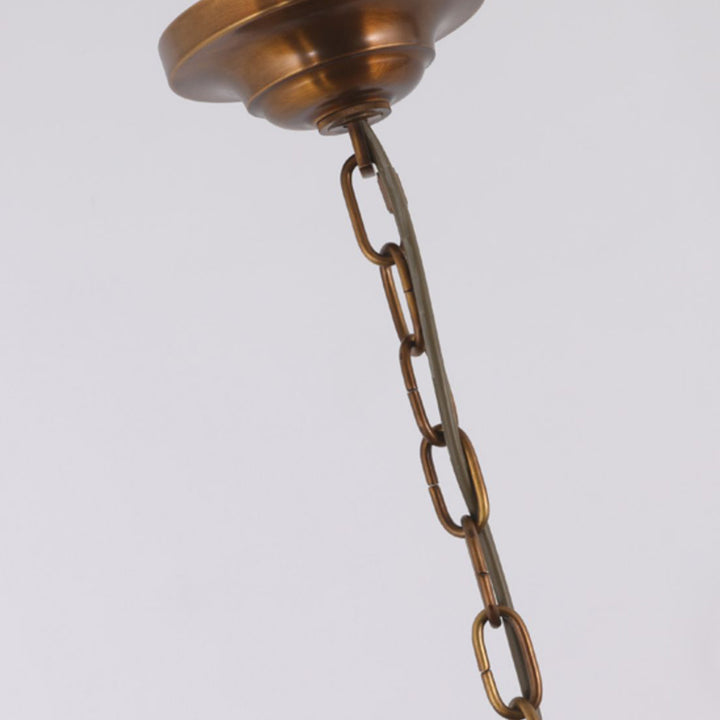 Lustre traditionnel rond ovale en cuivre avec verre 8/10/12 lumières pour salon 