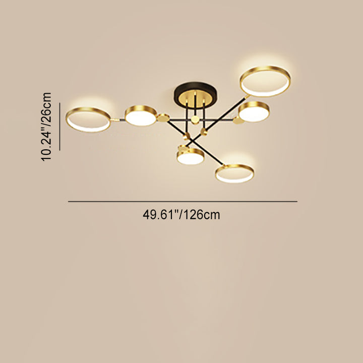 Lustre LED en acrylique de fer en silicone rond contemporain scandinave pour chambre 
