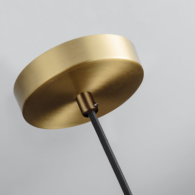 Lustre suspendu moderne de luxe irrégulier rond en cuivre et cristal 1 lumière pour chambre 