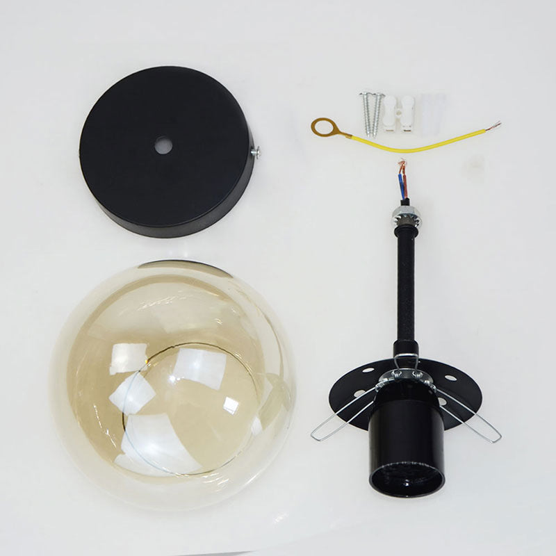 Applique murale contemporaine scandinave en fer et verre avec une ampoule magique pour chambre à coucher 