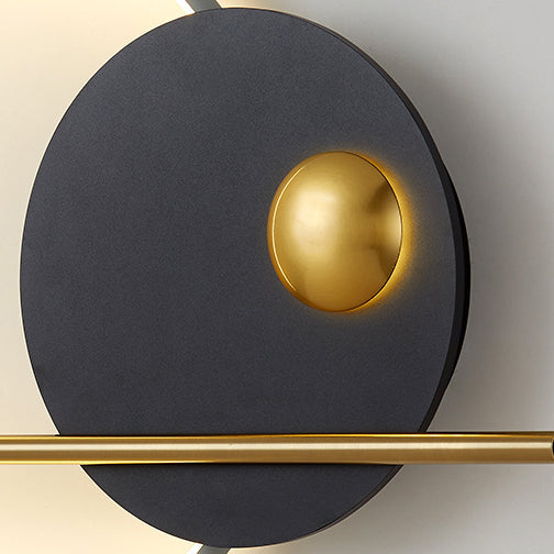 Contemporary Scandinavian Round Aluminum Iron LED Wall Sconce Lamp For Bedroom