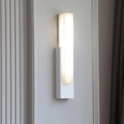 مصباح حائط LED مستطيل من الأجهزة الاسكندنافية المعاصرة مع رخام صناعي لغرفة النوم 