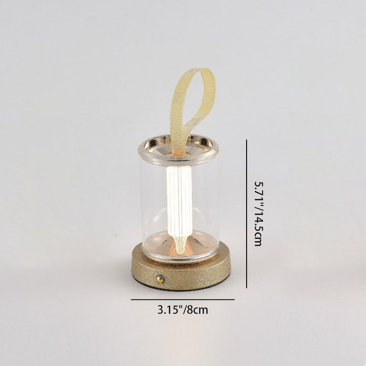 Modern Minimalist USB Portable Round Cylinder Iron Acrylic LED Table Lamp For Living Room