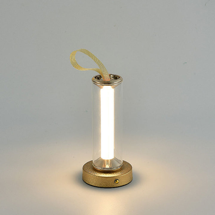 Modern Minimalist USB Portable Round Cylinder Iron Acrylic LED Table Lamp For Living Room