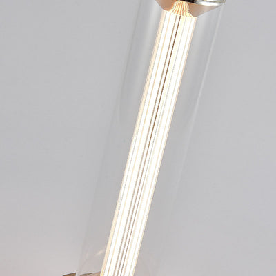 Moderne minimalistische USB tragbare runde Zylinder Eisen Acryl LED Tischlampe für Wohnzimmer 
