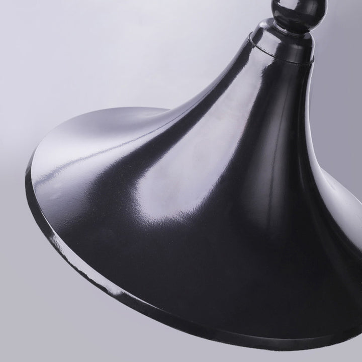 Zeitgenössische industrielle wasserdichte Hornform runde Kegel Aluminium Acryl 1-Licht Wandleuchte für den Außenbereich 