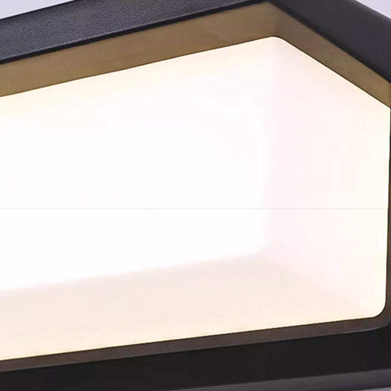 Moderne minimalistische wasserdichte rechteckige ovale PC Aluminium LED Wandleuchte für den Außenbereich 