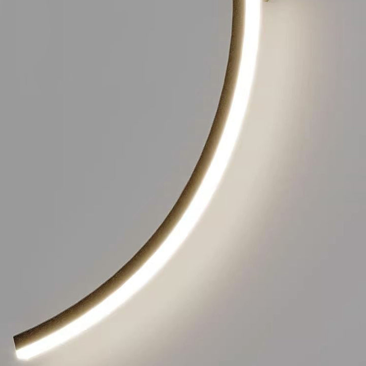Lámpara apliques de pared LED de aluminio y silicona de curva larga minimalista moderna para dormitorio 