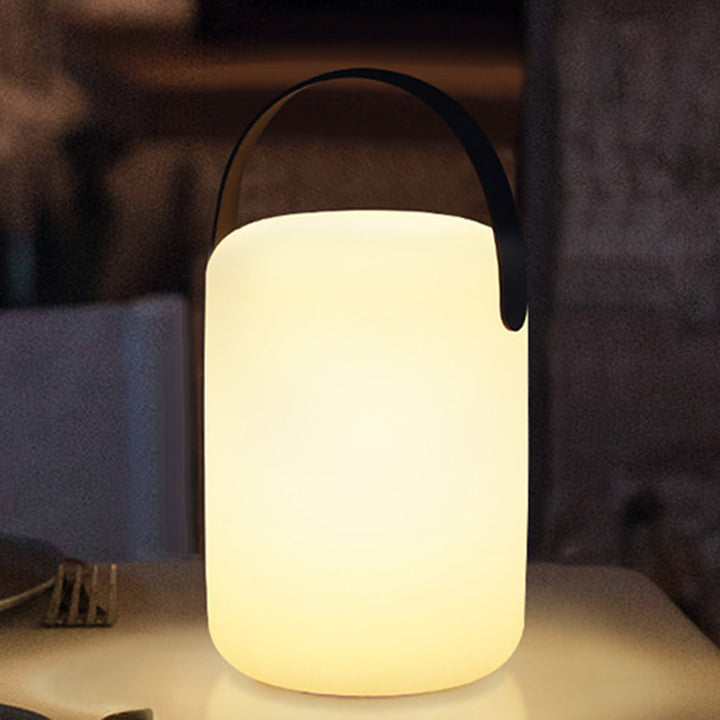 Moderna Minimalista Solar Impermeable Portátil PE Cilindro Redondo Cono LED Luz Exterior Para Exteriores 