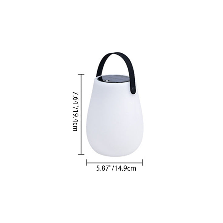 Moderna Minimalista Solar Impermeable Portátil PE Cilindro Redondo Cono LED Luz Exterior Para Exteriores 