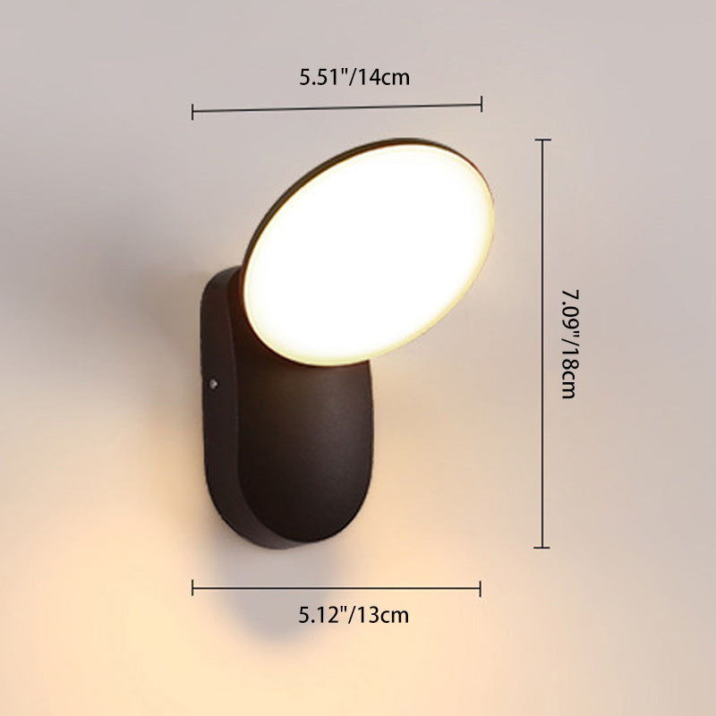 Modern Minimalist Round Square Aluminum Acrylic LED Wall Sconce Lamp For Patio