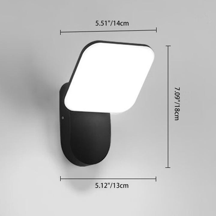 Applique murale LED en aluminium et acrylique ronde carrée minimaliste moderne pour patio 