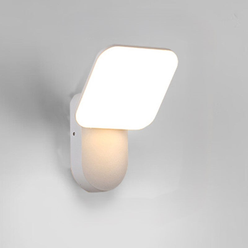 Applique murale LED en aluminium et acrylique ronde carrée minimaliste moderne pour patio 