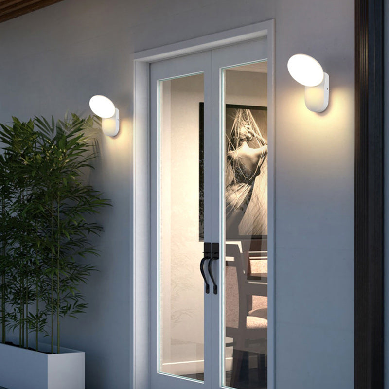 Modern Minimalist Round Square Aluminum Acrylic LED Wall Sconce Lamp For Patio