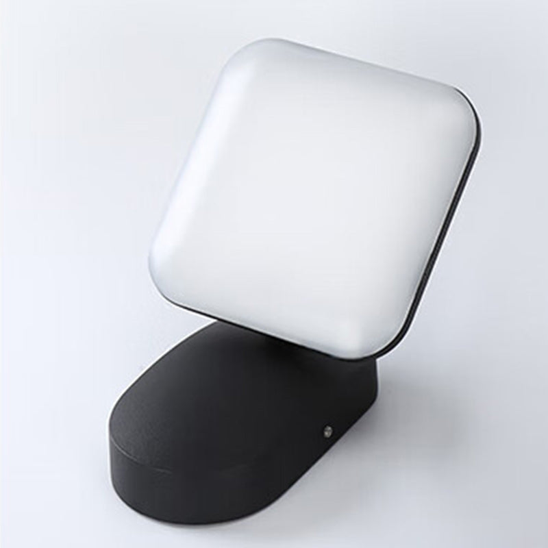 Applique murale LED en aluminium et acrylique ronde carrée minimaliste moderne pour patio 