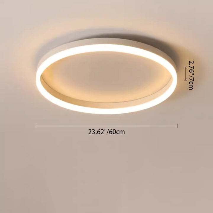 Plafonnier LED Rond Minimaliste Moderne en Fer Aluminium Acrylique pour Chambre 