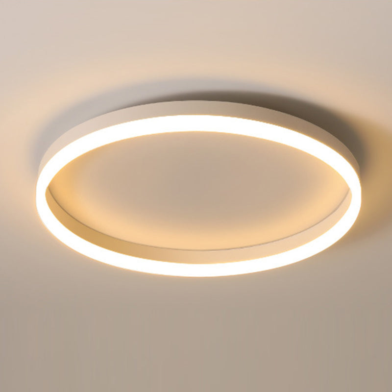 Plafonnier LED Rond Minimaliste Moderne en Fer Aluminium Acrylique pour Chambre 