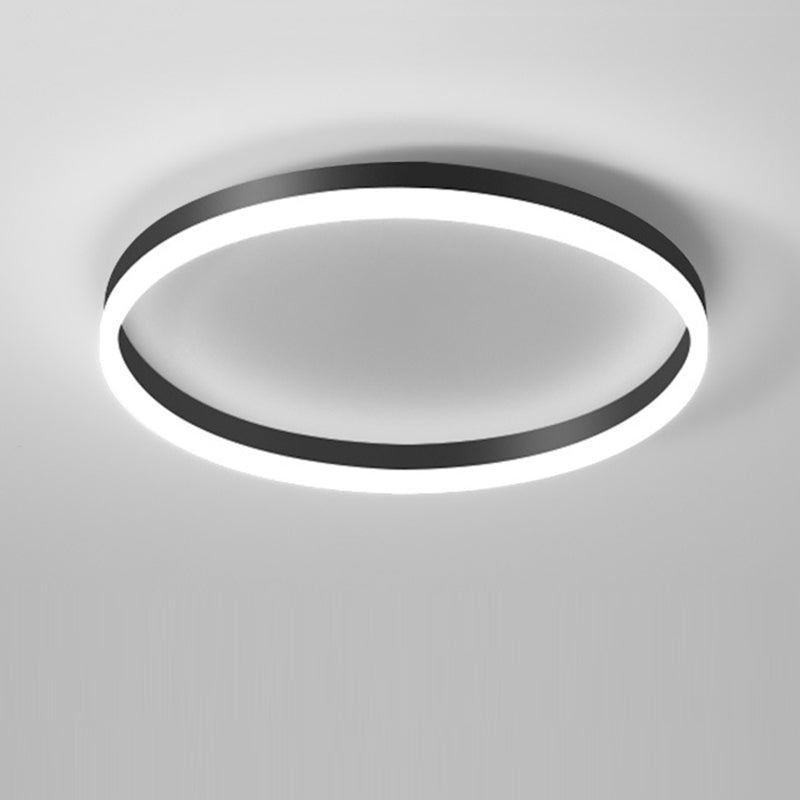 Plafonnier LED Rond Minimaliste Moderne en Fer Aluminium Acrylique pour Chambre 