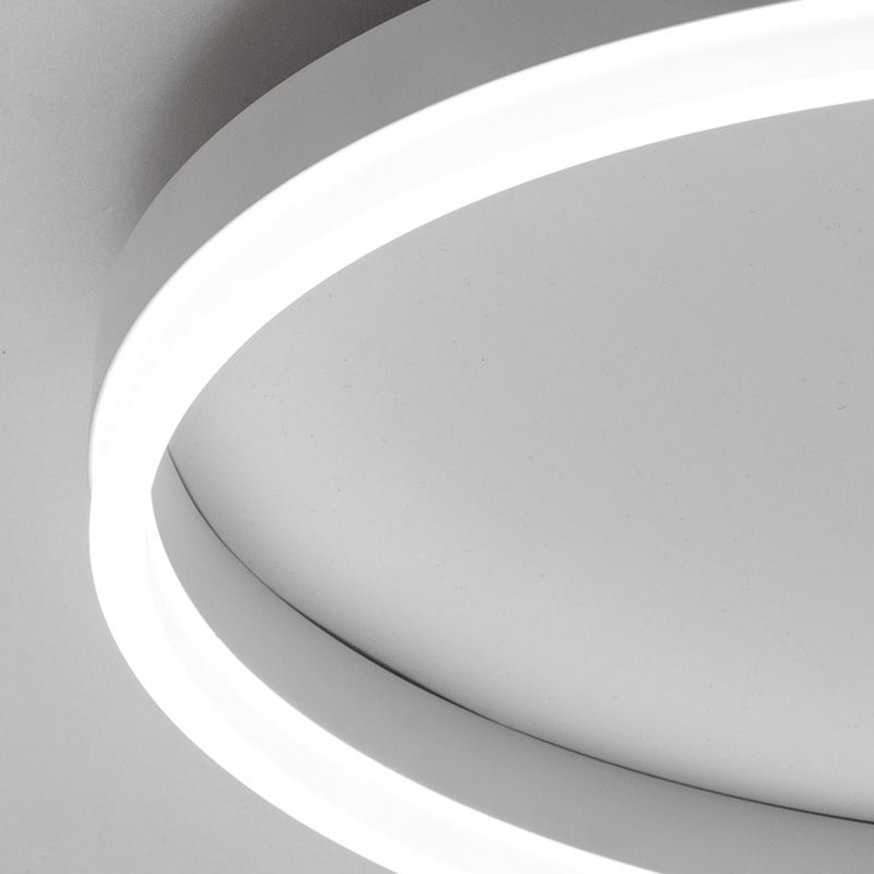 Plafonnier LED Rond Minimaliste Moderne en Fer Aluminium Acrylique pour Chambre 