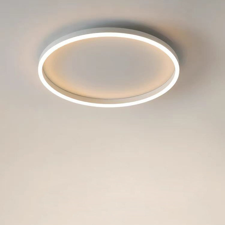 Plafonnier LED Rond Minimaliste Moderne en Fer Aluminium Acrylique pour Chambre 