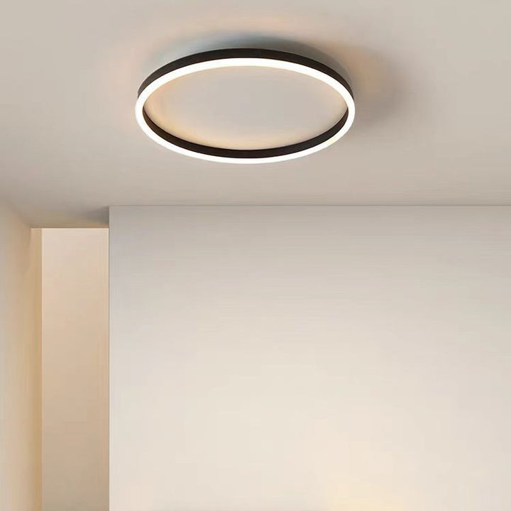 Plafonnier LED Rond Minimaliste Moderne en Fer Aluminium Acrylique pour Chambre 