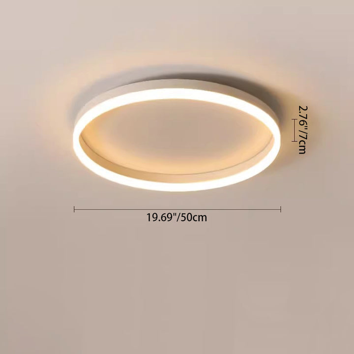Plafonnier LED Rond Minimaliste Moderne en Fer Aluminium Acrylique pour Chambre 