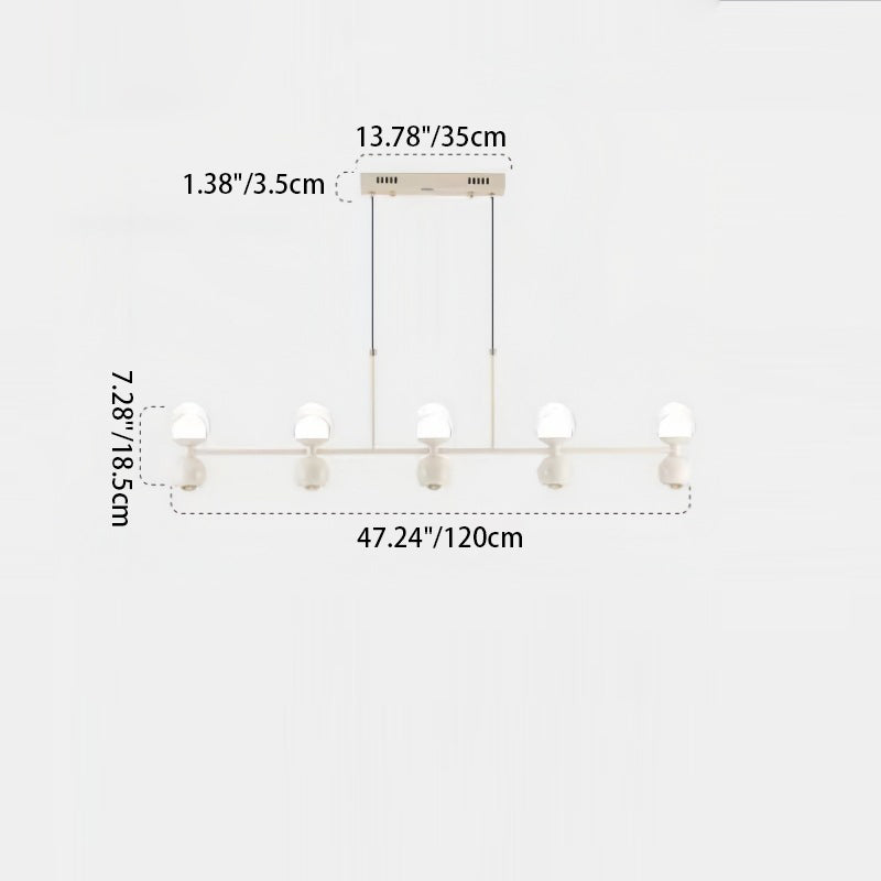 Lustre LED en verre acrylique aluminium fer linéaire rond minimaliste moderne pour salle à manger 