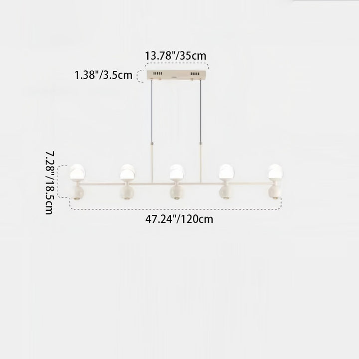 Lustre LED en verre acrylique aluminium fer linéaire rond minimaliste moderne pour salle à manger 