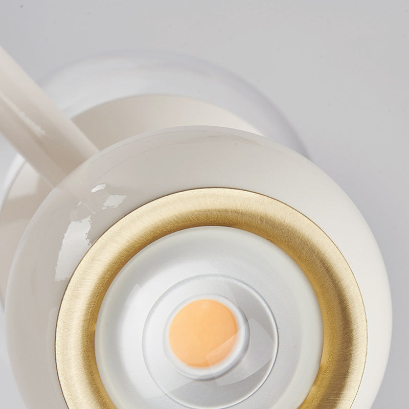Lustre LED en verre acrylique aluminium fer linéaire rond minimaliste moderne pour salle à manger 