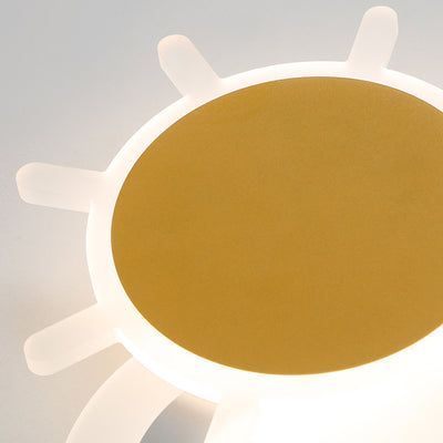 Luz de techo LED de montaje empotrado de hierro acrílico con nube arcoíris para niños creativos contemporáneos para dormitorio 