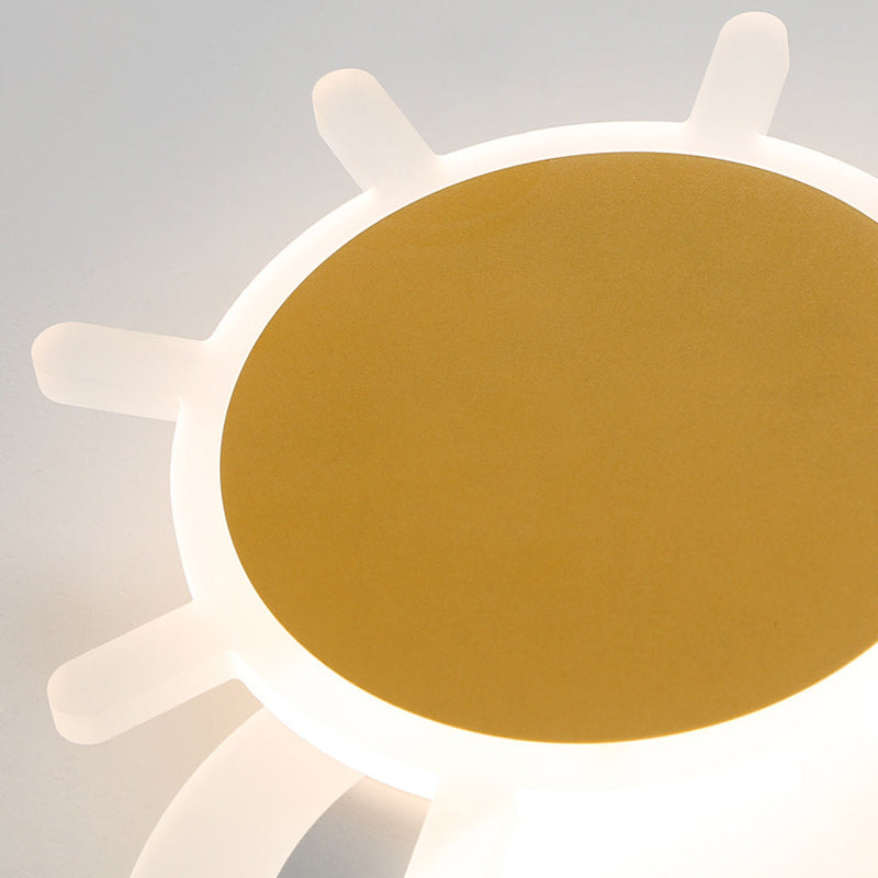 Luz de techo LED de montaje empotrado de hierro acrílico con nube arcoíris para niños creativos contemporáneos para dormitorio 