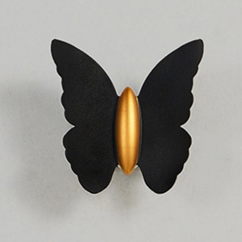 Applique murale LED en aluminium avec lentille optique papillon créatif contemporain étanche pour extérieur 