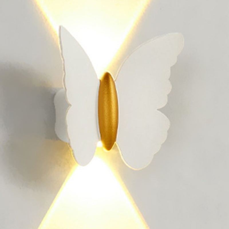 Applique murale LED en aluminium avec lentille optique papillon créatif contemporain étanche pour extérieur 