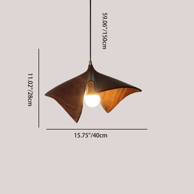 Suspension Luminaire Contemporain Créatif en Forme de Chauve-Souris en Résine de Fer à 1 Lumière pour Salle à Manger 