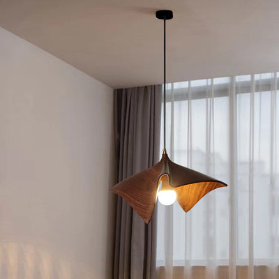 Suspension Luminaire Contemporain Créatif en Forme de Chauve-Souris en Résine de Fer à 1 Lumière pour Salle à Manger 