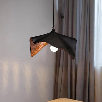 Suspension Luminaire Contemporain Créatif en Forme de Chauve-Souris en Résine de Fer à 1 Lumière pour Salle à Manger 