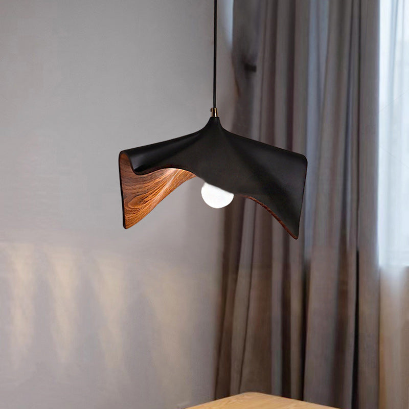 Suspension Luminaire Contemporain Créatif en Forme de Chauve-Souris en Résine de Fer à 1 Lumière pour Salle à Manger 