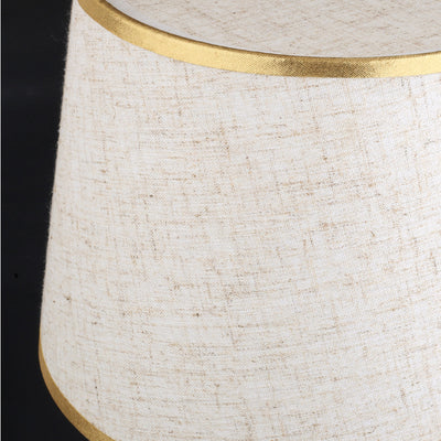 Moderner minimalistischer Zylinderkegel Eisen Stoff 1-Licht Tischlampe für das Schlafzimmer 