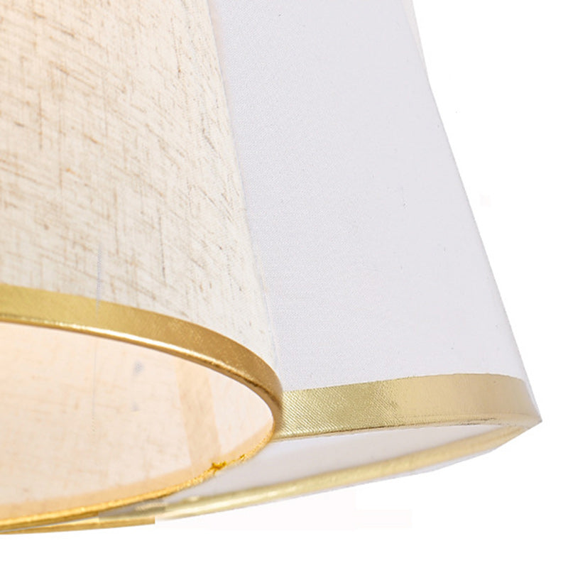 Moderner minimalistischer Zylinderkegel Eisen Stoff 1-Licht Tischlampe für das Schlafzimmer 