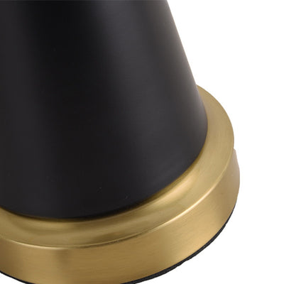 Moderner minimalistischer Zylinderkegel Eisen Stoff 1-Licht Tischlampe für das Schlafzimmer 