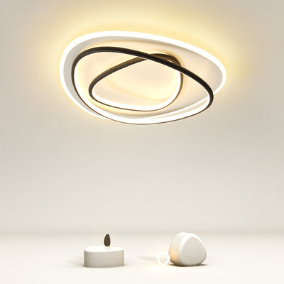 Luz de techo empotrada LED redonda irregular minimalista moderna de aluminio y silicona para dormitorio 