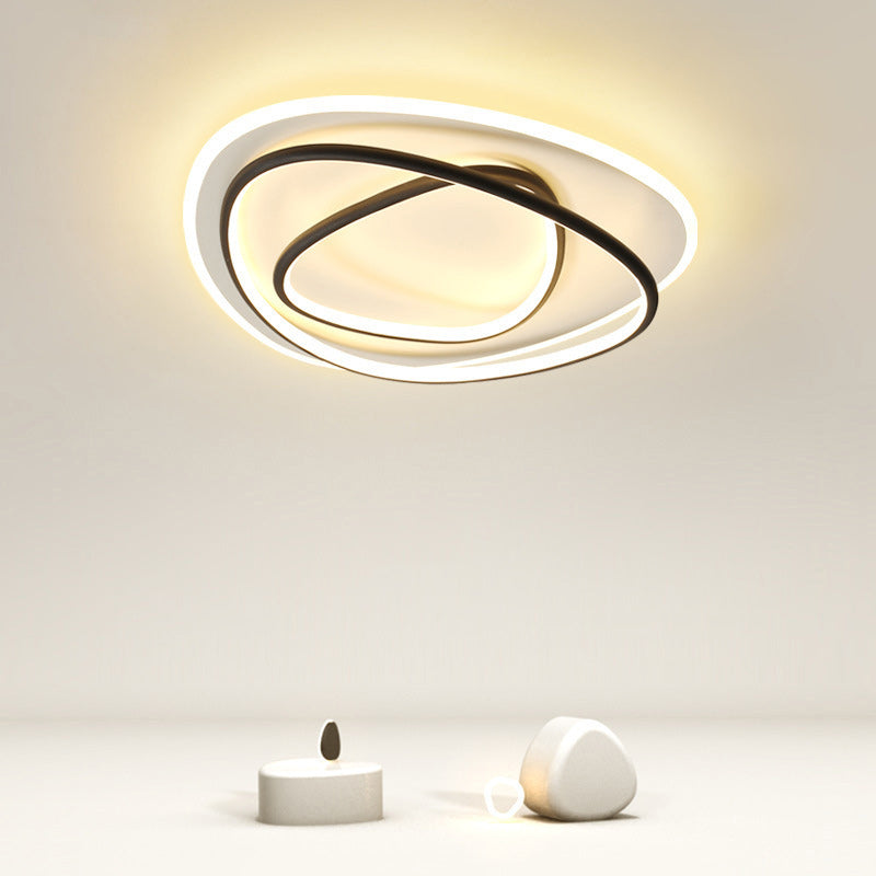 Luz de techo empotrada LED redonda irregular minimalista moderna de aluminio y silicona para dormitorio 