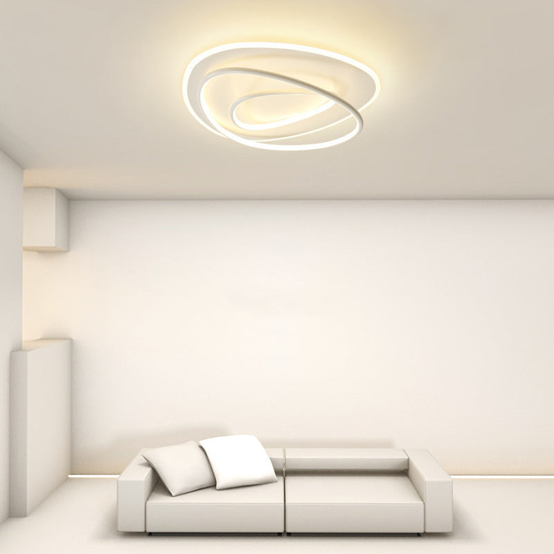 Luz de techo empotrada LED redonda irregular minimalista moderna de aluminio y silicona para dormitorio 
