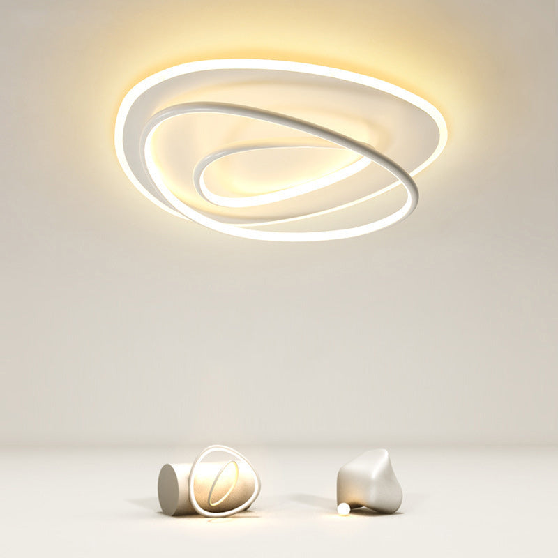 Luz de techo empotrada LED redonda irregular minimalista moderna de aluminio y silicona para dormitorio 