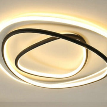 Luz de techo empotrada LED redonda irregular minimalista moderna de aluminio y silicona para dormitorio 